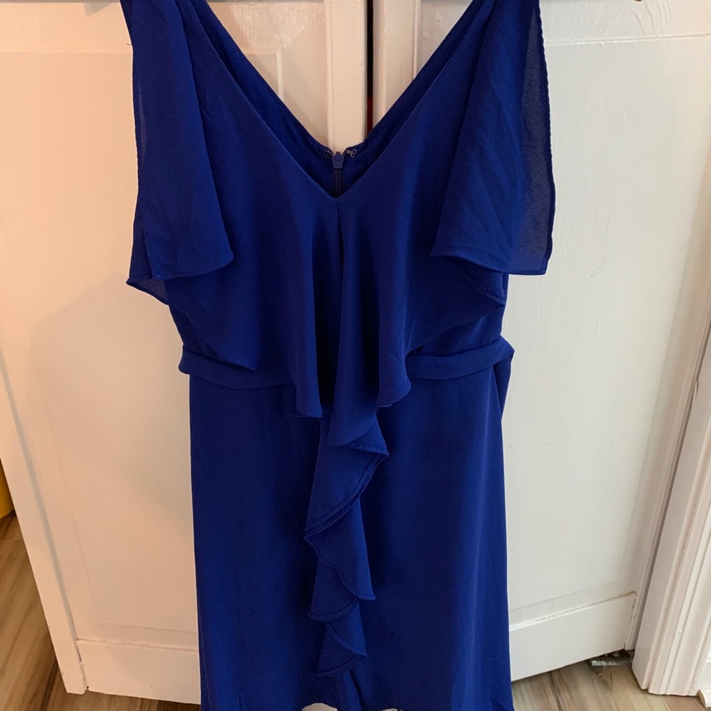 Blue Bcbg v neck maxazaria dress